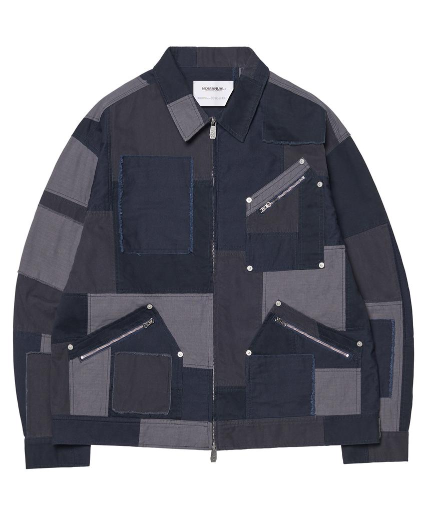 Nomanual Multi Panel Work Jacket - Washed Navy