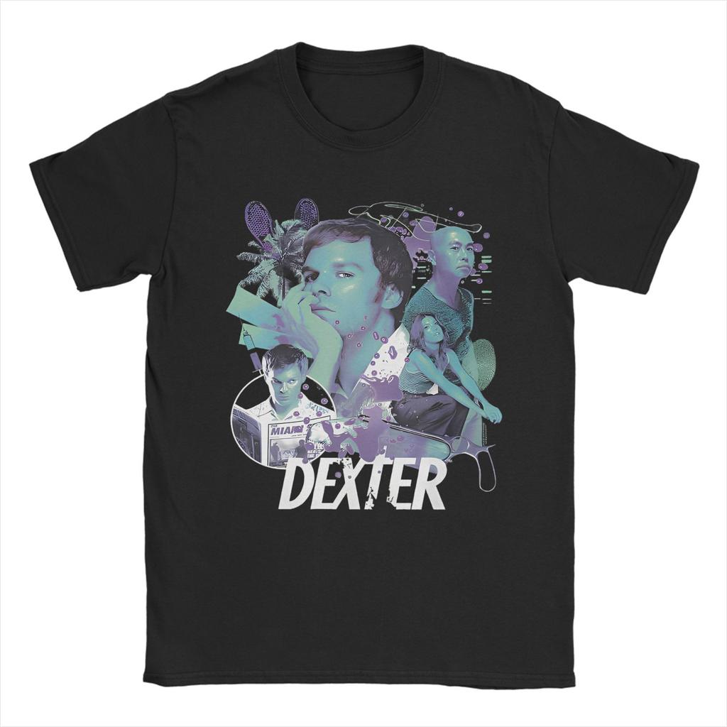 Dexter Morgan Movie Cotton TShirt For Male Summer Crime TV Drama Retro T Shirts O Neck Tee Shirt Plus Size Hot Sale Clothes