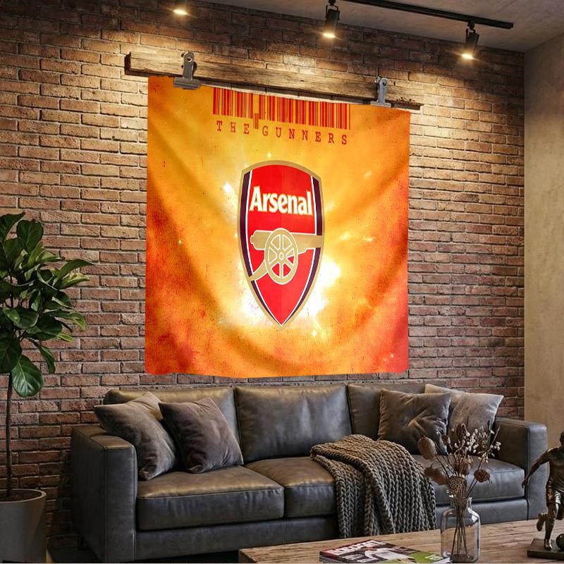 Arsenal Football Club Crest Tapestry Playroom Tapestry, Accessories for Bedroom,Livingroom, dormitory Room Wall Decor Fan Birthday Gifts