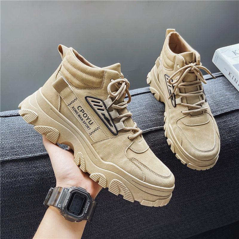Autumn New Martin Boots Men's Versatile Sports Shoes Heightening Men's Shoes Tooling Board Shoes Casual Men's Shoes Heightening Shoes