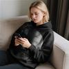Мужская толстовка для весны и осени отличается уличным повседневным стилем для катания на роликах с мягким 3D принтом в виде черепа.