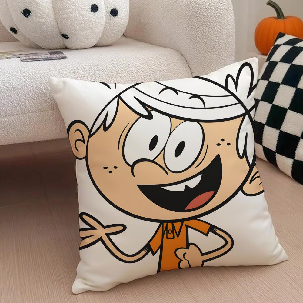 A fun TThe Loud House Cushion Cover Throw Pillow Cover Hidden Button Durable Polyester Chair Cushion