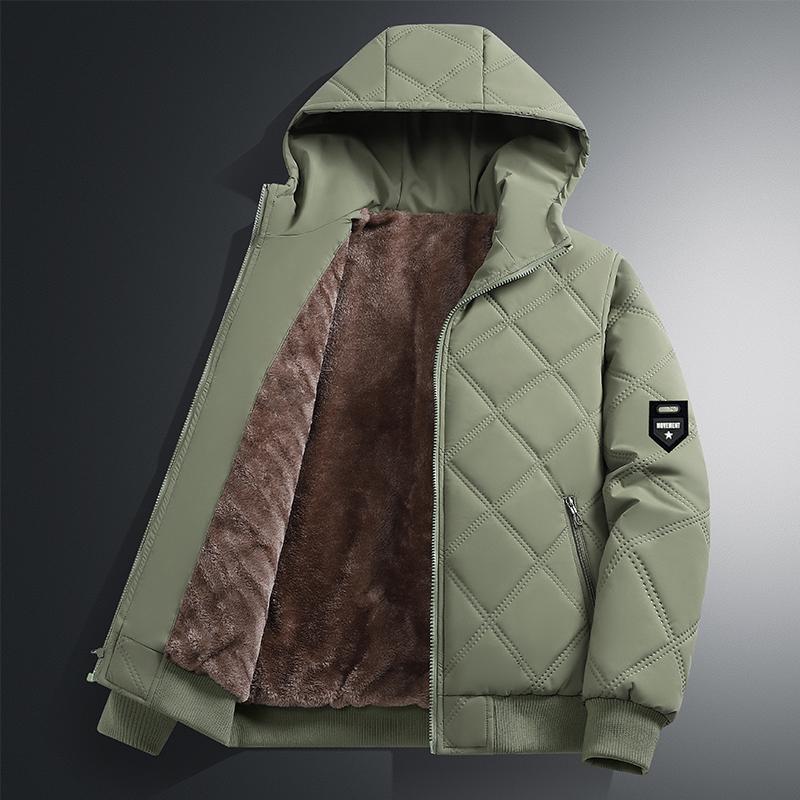 Зимняя мужская хлопковая куртка с капюшоном, Мужская хлопковая куртка, Мужская зимняя бархатная куртка с капюшоном, Хлопковая куртка