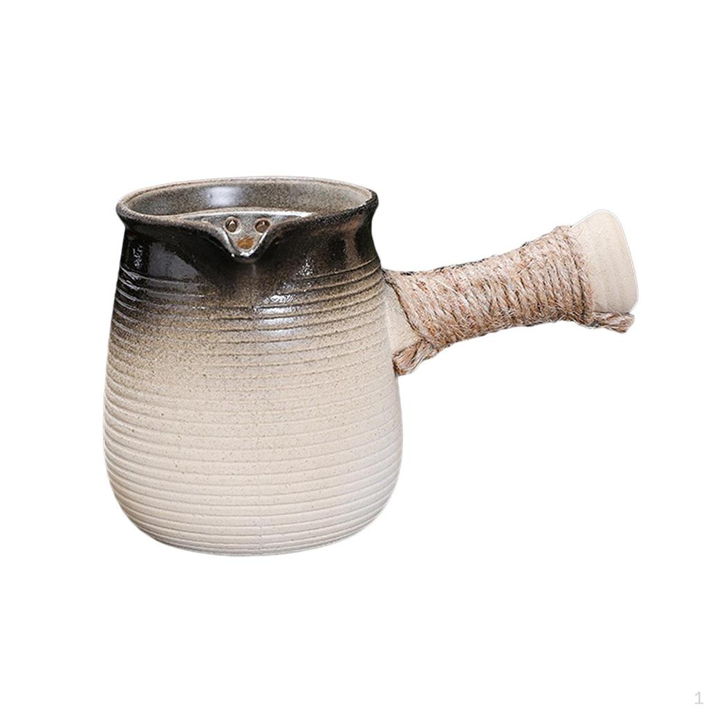 Чайник фарфоровый одинарный с боковой ручкой для кухни, пикника, кемпинга, отеля