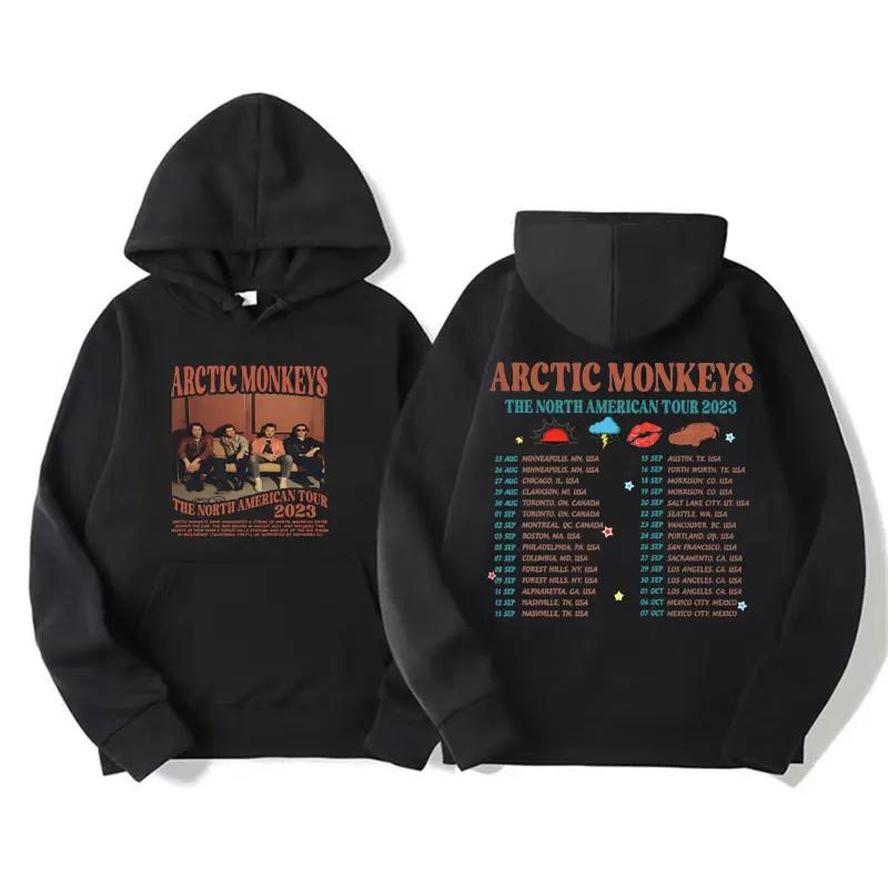 Retro Rock Arctic Monkeys Music Album Graphic Hoodies Men Vintage Oversized Hip Hop Hoodie Punk Sweatshirt Tour Double Sided