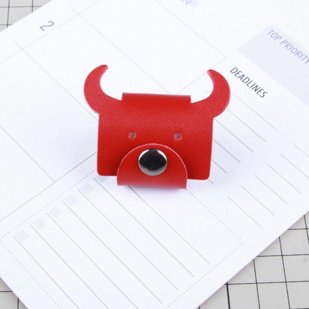 Earphone Cord Organizer Cute Animal Leather Cable Winder Anti Loss Cable Protector Clip Cartoon Bear/cattle