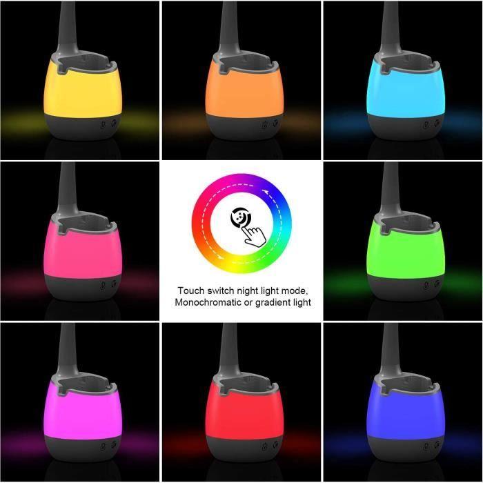 ERAY Lampe À Poser Pour Enfants Avec Porte-Crayon-Batterie Rechargeable De 2000mAh- Veilleuse Colorée 29 X 14,8 X 11,4 Cm