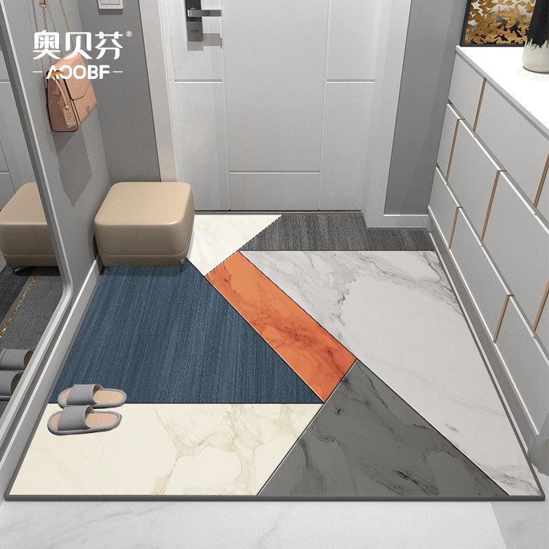 Современный ковер для входа, утолщенный, моющийся, ковер для гостиной, спальни, напольный коврик, коврик для ног