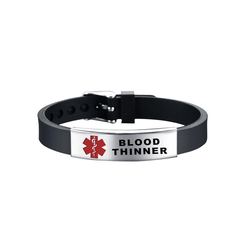 Медицинский браслет-идентификатор для диабетической астмы, Звезда жизни, регулируемый браслет для мужчин и женщин, браслет для оказания первой помощи, красный предупреждающий браслет