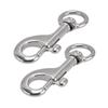 2Pcs Rotating Snap Hook Eye Bolt 316 Stainless Steel Marine Grade Single Ended Diving Clip 87mm