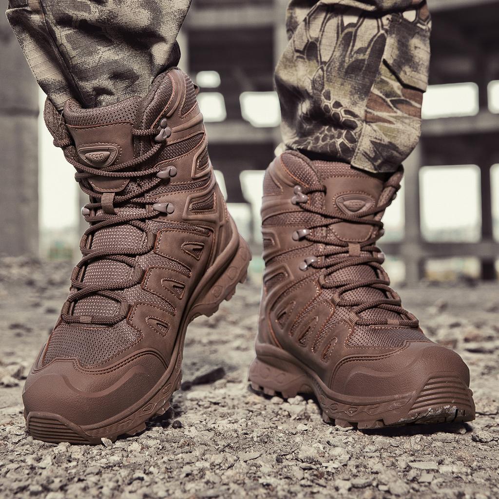 TUINANLE Мужская защитная обувь, рабочие армейские ботинки, дышащая нескользящая походная обувь для скалолазания в пустыне для мужчин