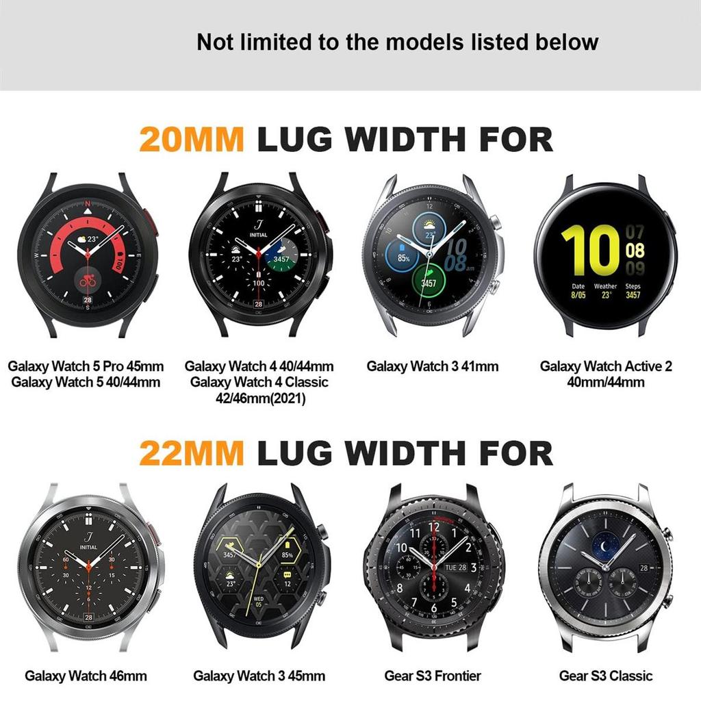 22 мм 20 мм 18 мм Металлический ремешок для Samsung Galaxy Watch 3 4 Active2 S2 Gear S3 Gt 2 Huawei GT2/Amazfit GTR Браслет из нержавеющей стали Подарок на День матери