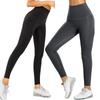 HARU10SORA Утягивающие леггинсы для спортзала, йоги, ягодиц, высокие, длинные, спортивные лосины, одежда, женские, лифтинг, талия, компрессия, (М, Черный)
