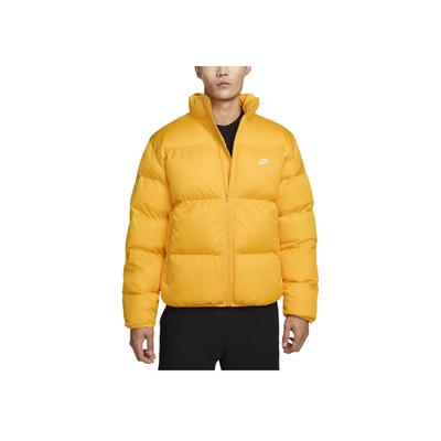 Спортивная одежда Club Primaloft Однотонная теплая хлопковая куртка с воротником-стойкой Мужская куртка Университетское золото FB7368-739