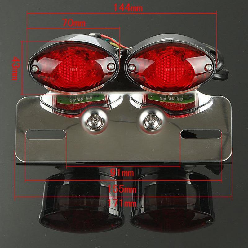Motorcycle Tail Rear Light LED Brake Plate Taillight Turn Signals Cafe Racer Accessories Modified Parts Moto Custom