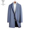 Men's Mid-Length Wool Slim Fit Trench Coat