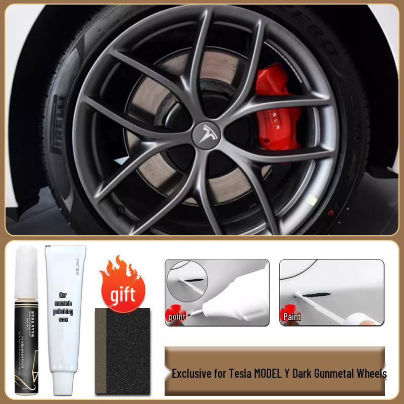 Маркер-подкраска для царапин на дисках Tesla Model Y, Аксессуары для 19" и 20"