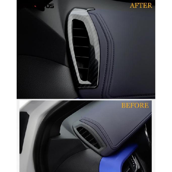 Front Air Condition AC Vent Outlet Cover Trim For Toyota CHR C-HR 2016- Carbon Fiber Interior Accessories Car Styling