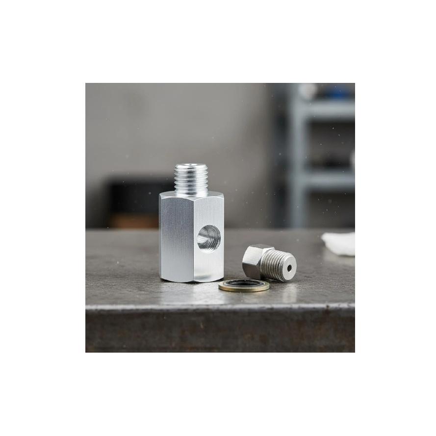 Oil Pressure Gauge Fitting Easy Installation Oil Pressure Sensor Adapter Aluminum Quick Connector Leaksecure Connection
