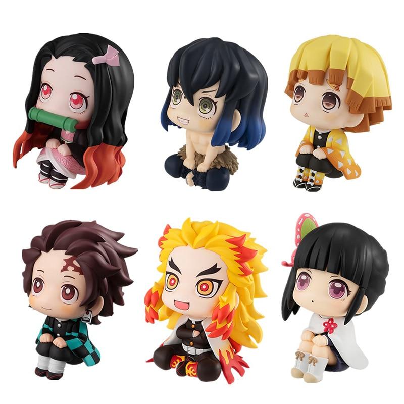 6pcs /Lot Lookup Demon Slayer Anime Figure Kimetsu No Yaiba Kamado Nezuko Kamado Tanjirou Agatsuma Zenitsu Action Figure Toys 6cm