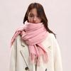 Thickened Long Wool Scarf Tassel Women Shawl Elegant Imitation Cashmere Scarf  Girls