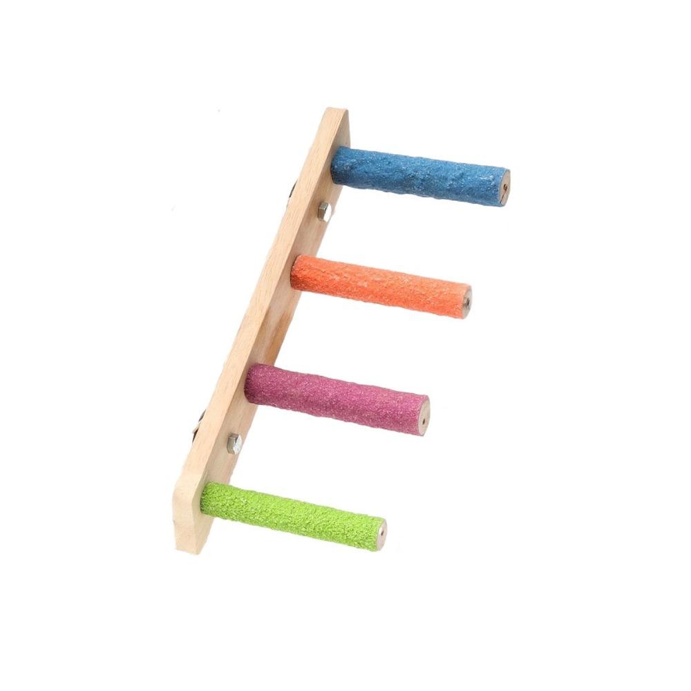 Wear-resistant Bird Cloud Ladder 4/6/8 Step Parrot Grinding Claws Stick Hamster