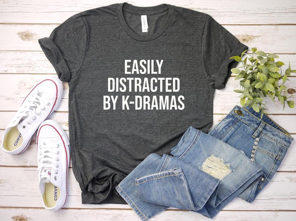 Easily Distracted By K-Dramas Shirt and kids tshirt, Kdrama Shirt and kids tshirt, Korean Drama Gift, Gift for K-Drama Lover