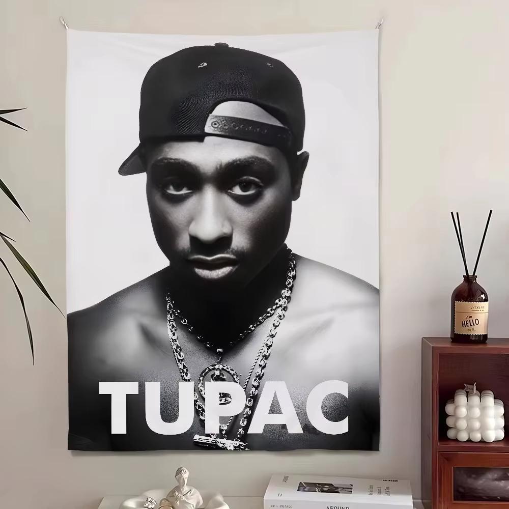 SShakur Rapper Album Tapestry Wall Art Bedroom Decor Backdrop Banner Ideal for Home Living Room Decoration