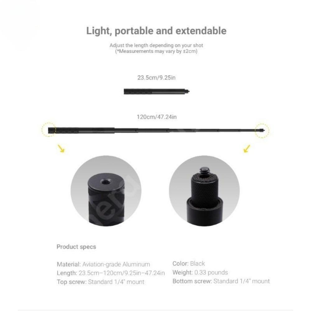 For DJI OSMO 360 Invisible Selfie Stick / 120cm Invisible Selfie Stick For Insta360 X5 / X4 / X3 / X2 Action Camera Accessories