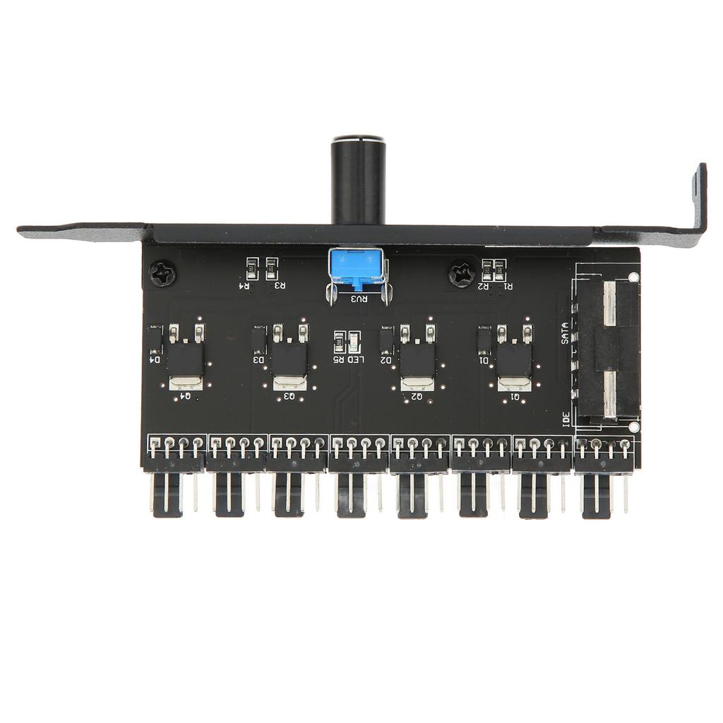 Концентратор вентилятора 12 В, 3 контакта, 4 контакта, 1 ручка, 8 каналов, стабильный, точный регулятор скорости вращения вентилятора с винтом для компьютера
