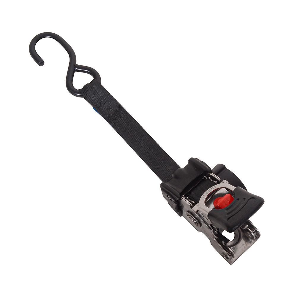 MOTO4U Bolt on Retractable Ratchet Straps Coated S Hook Stainless Steel Auto Retract Ratchet Straps Self Ratcheting Strap 1PC