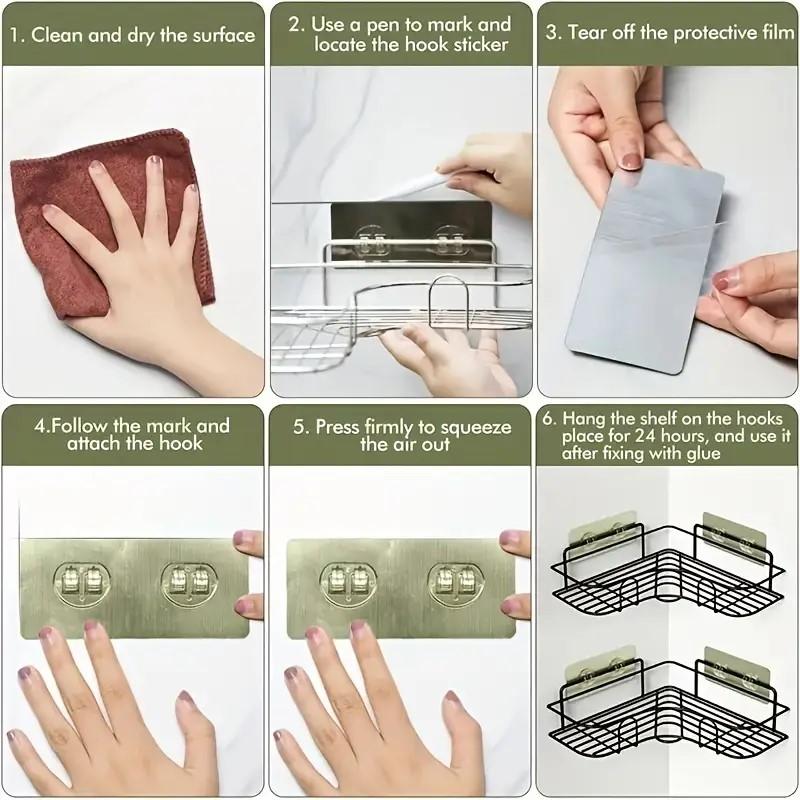 Полка для ванной комнаты, настенные угловые полки для хранения вещей, держатель для шампуня, подставка для косметики, железная корзина для душа, органайзер для ванной комнаты