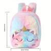Preschool Unicorn Plush Backpack Toddler Animal Rainbow Color Schoolbag Lunch Backpack for Kids Boys Girls Kindergarten Student
