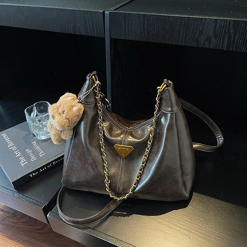 Сумки на осень и зиму, сумки-тоут для поездок на работу, женская новая мода 2025, с высоким чувством стиля, ретро сумка через плечо, сумка-мессенджер большой вместимости
