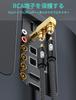 EMK RCA Splitter 1 Output to 2 RCA 1 Male to 2 Gold Male to 2 L-shaped Adapter, Splits, Cable, Female, Right-Angle Adapter, Plated, 2-Pack (1 Female,