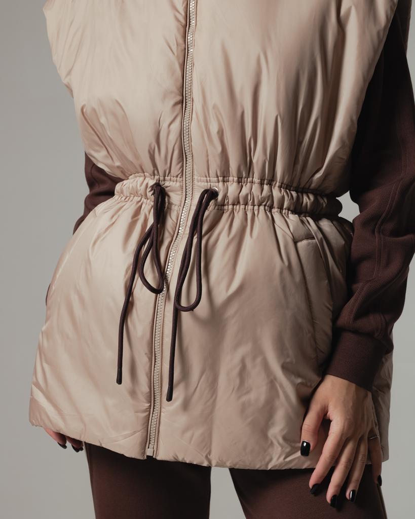 Костюм с жилетом Of White 8302 36 коричневый (жилет, кофта, брюки)