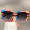 2025 New Fashion Square Sunglasses Women Men Ins Popular Oversized Gradient Sun Glasses for Ladies Party Beach Eyeglasses UV400
