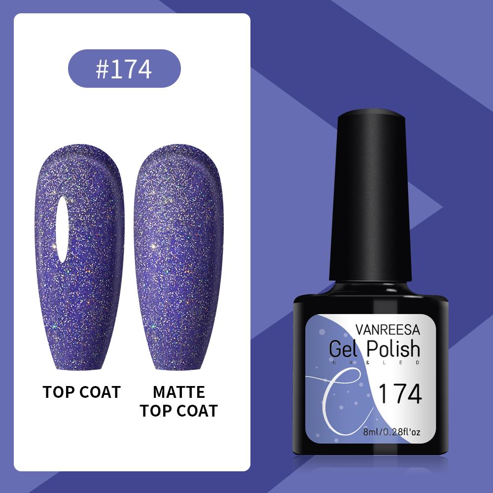 VANREESA Набор гелей для ногтей 111 цветов Гель-лак для ногтей Soak Off Базовое покрытие Верхнее покрытие Маникюр для ногтей УФ-светодиодный полуперманентный лак Стойкий гель для дизайна ногтей