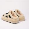 Zhao Ruth wears lamb wool thick-soled half-slippers on the same wool shoes, women's autumn and winter warm snow slippers