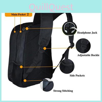 Прочный рюкзак Tom Clancy Rainbow Six Siege с регулируемыми плечевыми лямками и разъемом для наушников