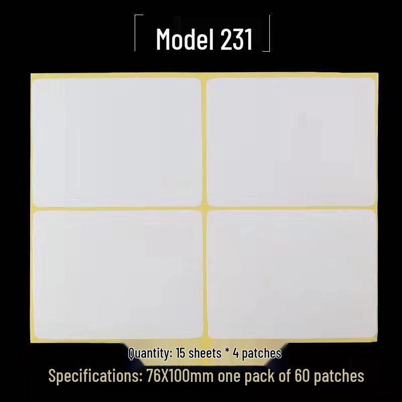 A5 Self-Adhesive Blank Label Stickers for Printing and Handwriting - White Name and Number Stickers