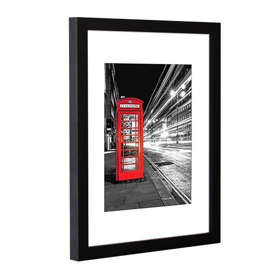 8/10-дюймовая деревянная рамка для плаката Высокое стекло Искусство Горизонтальная Вертикальная Современная Четкость Галерея Гостиная