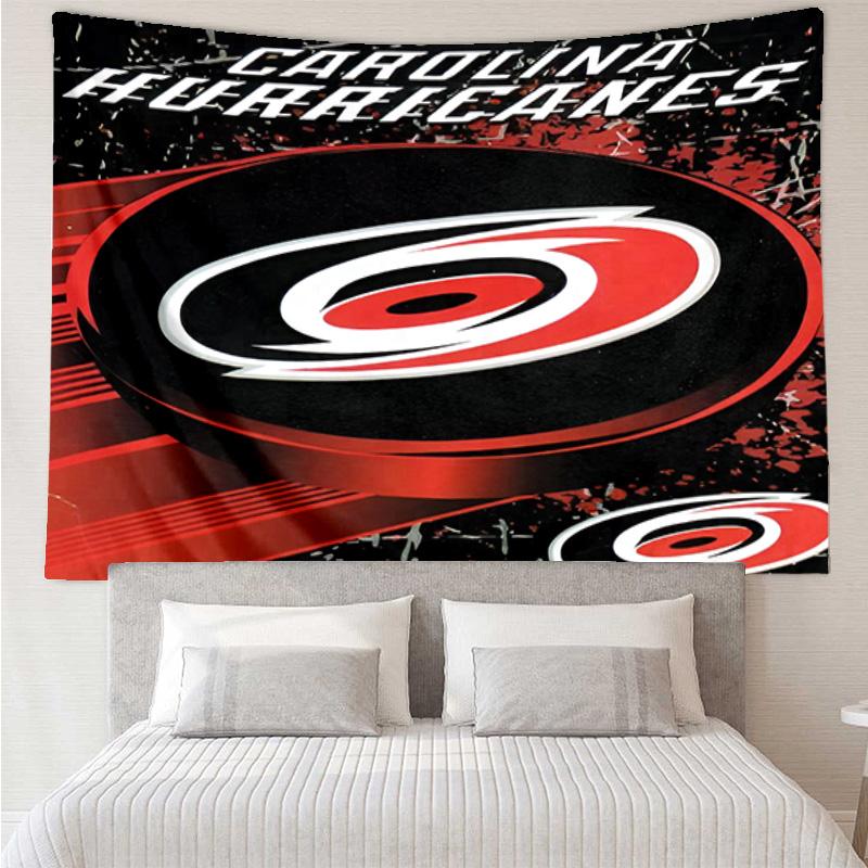 Carolina Hockey Logo Tapestry, Unique Design Tapestry, Wall Decor for Bedroom,Livingroom, Playroom,Heartwarming Fan Holiday Gifts