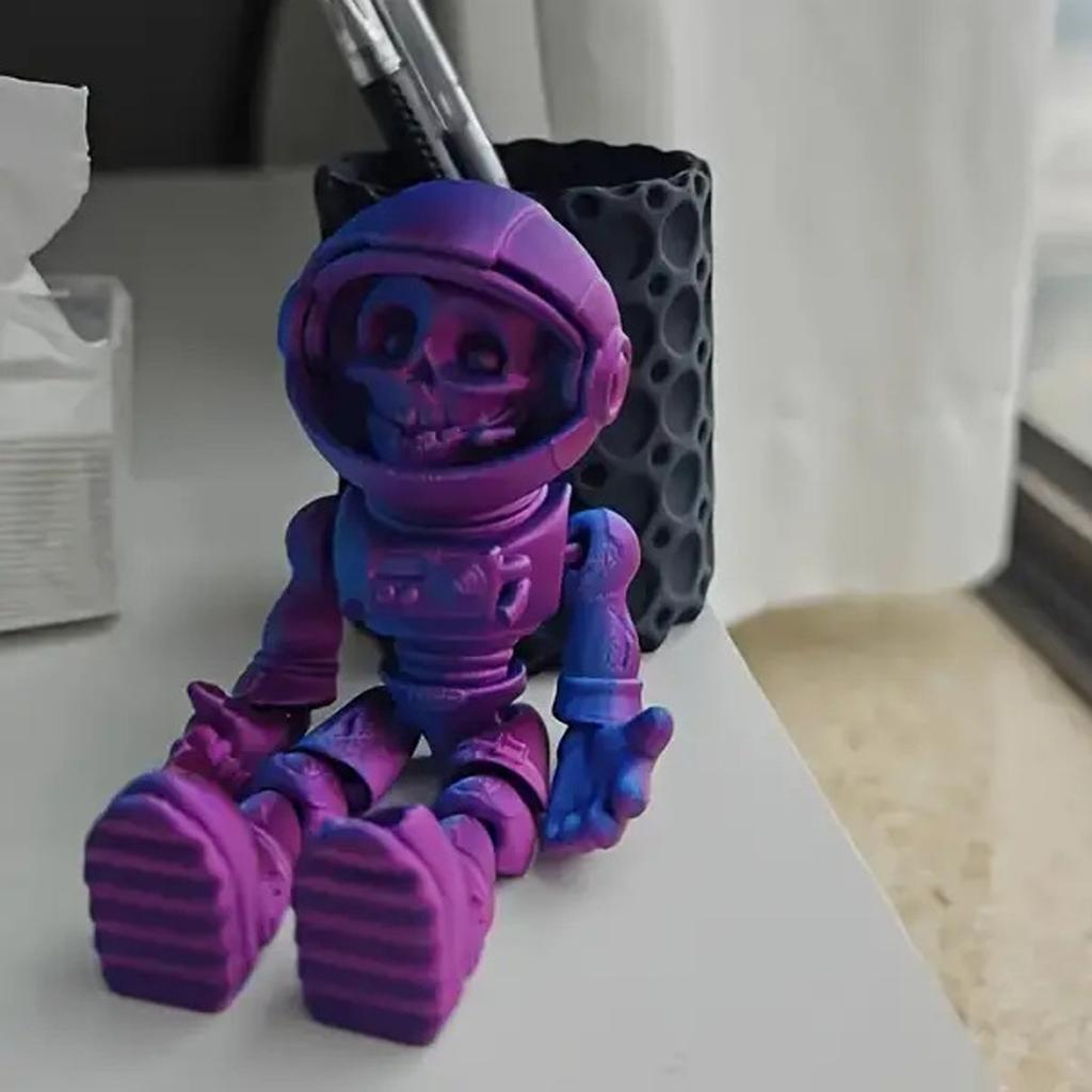 3D-печатная фигурка скелета астронавта, шарнирная игрушка, три цвета