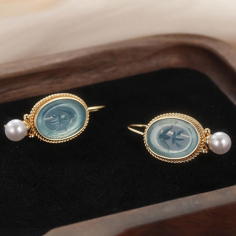 Винтажные французские серьги-капли с жемчужными цветами для женщин, антикварные украшения 2024, новый подарок на день рождения для нее, подарок для мамы