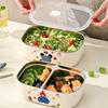 1500/1000ML 304 Stainless Steel Lunch Box Cartoon Pattern Fresh Keeping Box Student