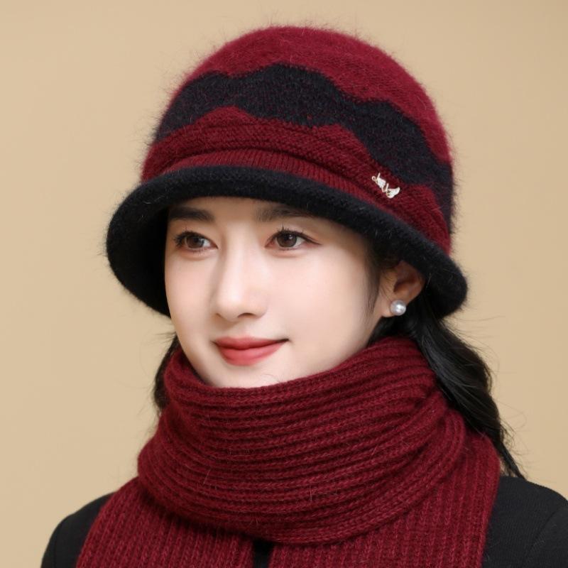 Elegant Winter Beanie for Women , Perfect for Middle-Aged & Elderly, Stretch Fit, Hand Washable,Warm Knit Winter Hat for Women