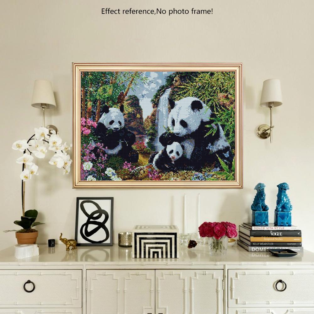 HUACAN Алмазная вышивка Животные Панда картина стразами алмазная живопись вышивка крестиком полный круглый набор мозаики