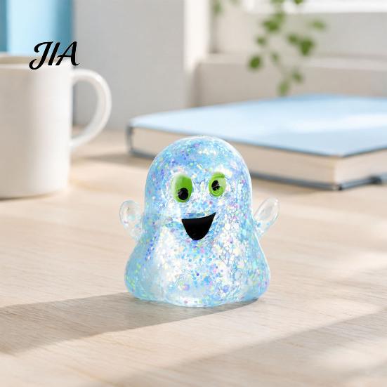 Stress Relief Gadget 1/5Pcs Mini Halloween Ghost Squeeze Toy, Glitter Fidget Toys Ball Sensory Party Favors for Kids Adults