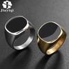 Men's Ring Punk Rock Smooth 316L Stainless Steel Signet Ring For Men Hip Hop Party Jewelry  Male Wedding Anel